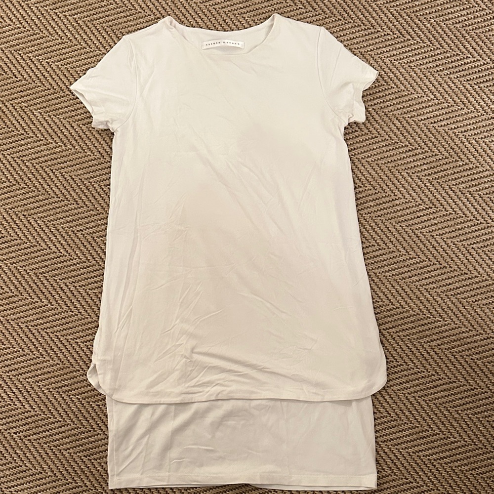 Susana Monaco White Drop Waisted Tshirt Dress